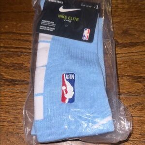 Nike Elite Crew NBA Basketball Sock Light Blue White NEW - MENS LARGE